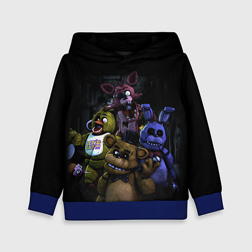 Детская толстовка Five Nights at Freddys - FNAF персонажи игры / 3D-Синий – фото 1