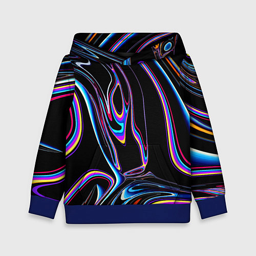 Детская толстовка Vanguard pattern Neon / 3D-Синий – фото 1