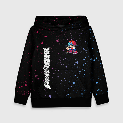 Детская толстовка FNF - ПАРЕНЬ Брызги / 3D-Черный – фото 1