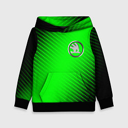 Толстовка-худи детская ШКОДА Карбон, цвет: 3D-черный