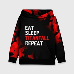 Толстовка-худи детская Eat Sleep Titanfall Repeat Милитари, цвет: 3D-черный