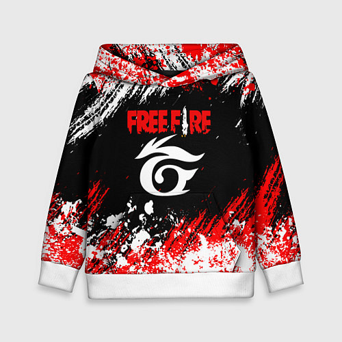 Детская толстовка Free Fire брызги красок / 3D-Белый – фото 1