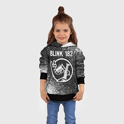 Толстовка-худи детская Blink 182 КОТ Спрей, цвет: 3D-черный — фото 2