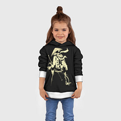 Толстовка-худи детская Ниндзя-воин, цвет: 3D-белый — фото 2
