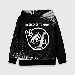 Толстовка-худи детская 30 Seconds to Mars КОТ Краска, цвет: 3D-черный