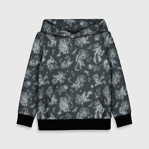 Детская толстовка Морские Котики: Черный / 3D-Черный – фото 1