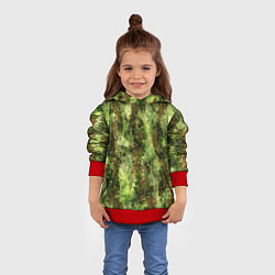 Толстовка-худи детская Пиксельный камуфляж Шерхан Лес, цвет: 3D-красный — фото 2