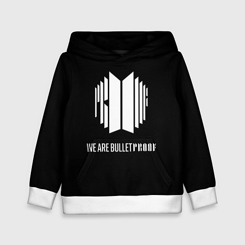 Детская толстовка BTS WE ARE BULLETPROOF БТС - мы пуленепробиваемые / 3D-Белый – фото 1