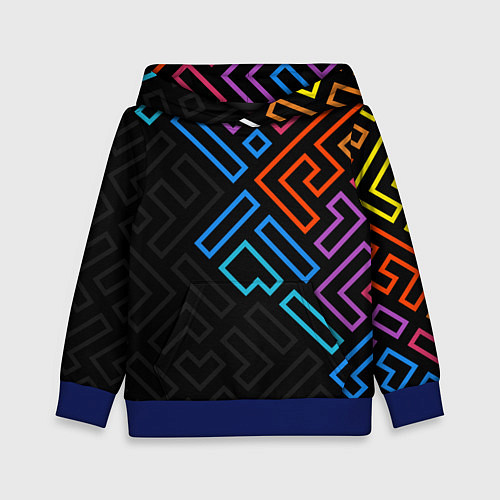 Детская толстовка НЕОНОВЫЕ ФИГУРЫ НЕОН / 3D-Синий – фото 1