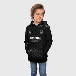 Толстовка-худи детская Arsenal Форма Champions, цвет: 3D-черный — фото 2