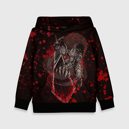 Детская толстовка МЕЧ В КРОВИ БЕРСЕРК спина / 3D-Черный – фото 1