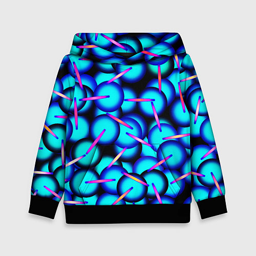 Детская толстовка ТЕКСТУРА ШАРОВ / 3D-Черный – фото 1