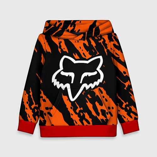 Детская толстовка FOX MOTOCROSS ORANGE / 3D-Красный – фото 1