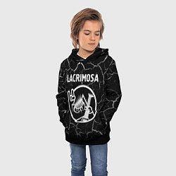 Толстовка-худи детская Lacrimosa КОТ Трещины, цвет: 3D-черный — фото 2
