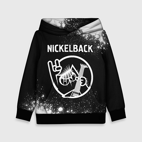 Детская толстовка Nickelback КОТ Брызги / 3D-Черный – фото 1