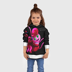 Толстовка-худи детская POPPY PLAYTIME - Mommy long legs Мама длинные ноги, цвет: 3D-белый — фото 2