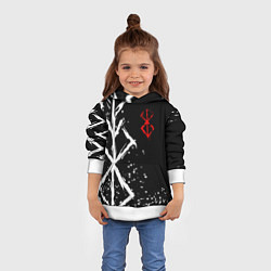 Толстовка-худи детская БЕРСЕРК - КЛЕЙМО ЖЕРТВЫ, цвет: 3D-белый — фото 2