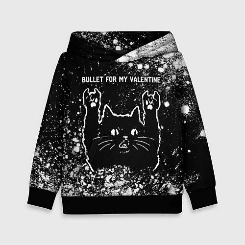 Детская толстовка Bullet For My Valentine Rock Cat / 3D-Черный – фото 1