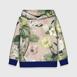 Толстовка-худи детская Цветы Свадебный Букет, цвет: 3D-синий