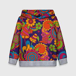 Толстовка-худи детская Психоделический сюжет, цвет: 3D-меланж