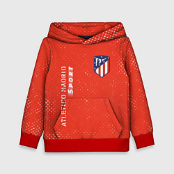 Толстовка-худи детская АТЛЕТИКО Atletico Madrid Sport Гранж, цвет: 3D-красный