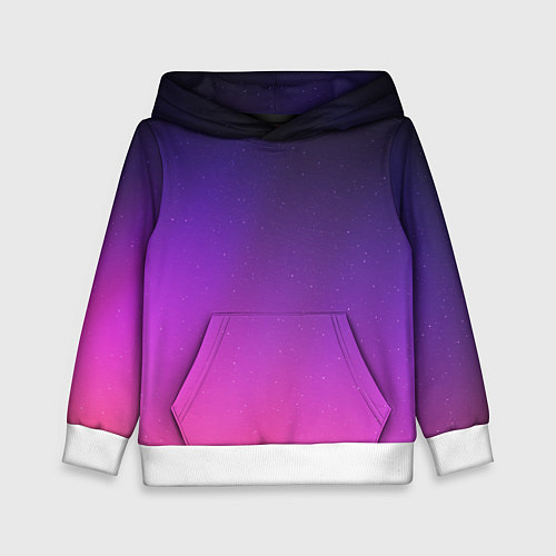 Детская толстовка Розовофиолетовый градиент / 3D-Белый – фото 1