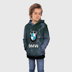 Толстовка-худи детская БМВ - BMW Абстракция, цвет: 3D-черный — фото 2