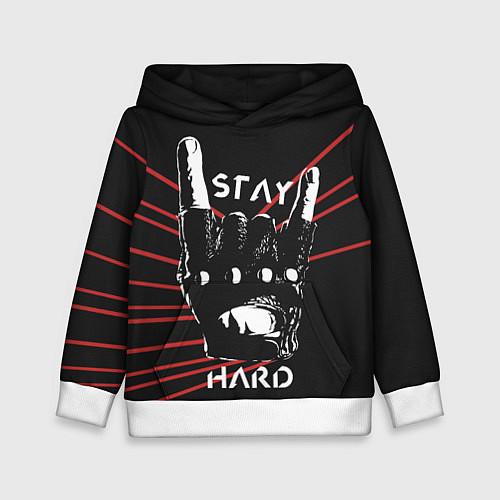 Детская толстовка Stay hard / 3D-Белый – фото 1