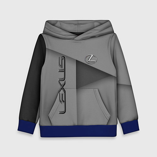 Детская толстовка Lexus - серая абстракция / 3D-Синий – фото 1