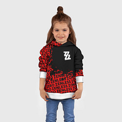Толстовка-худи детская Zenless Zone Zero капля арт, цвет: 3D-белый — фото 2
