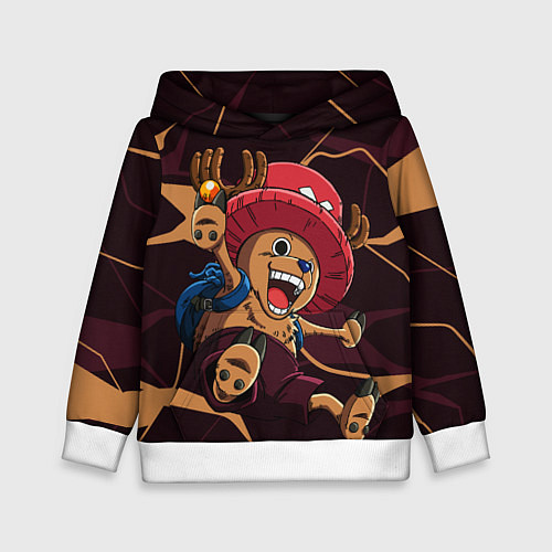 Детская толстовка Тони Тони Чоппер в прыжке / 3D-Белый – фото 1