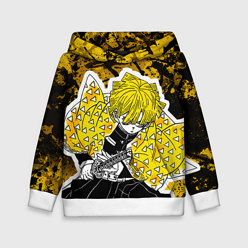 Детская толстовка Клинок, рассекающий демонов Зеницу / 3D-Белый – фото 1