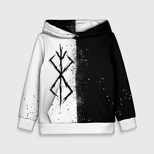 Детская толстовка КЛЕЙМО ЖЕРТВЫ ЧБ БЕРСЕРК / 3D-Белый – фото 1