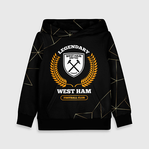 Детская толстовка Лого West Ham и надпись Legendary Football Club на / 3D-Черный – фото 1
