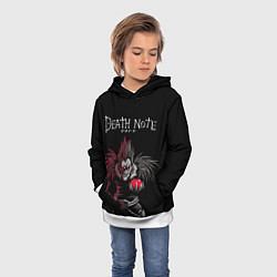 Толстовка-худи детская Тетрадь смерти Ryuk, цвет: 3D-белый — фото 2