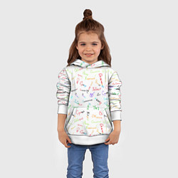 Толстовка-худи детская Слова поддержки, цвет: 3D-белый — фото 2