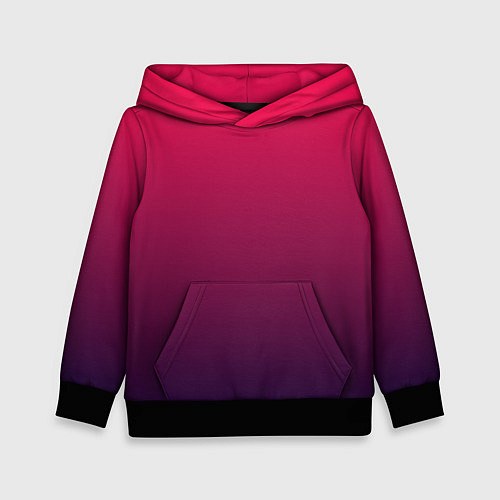 Детская толстовка RED to dark BLUE GRADIENT / 3D-Черный – фото 1