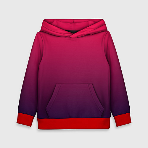 Детская толстовка RED to dark BLUE GRADIENT / 3D-Красный – фото 1