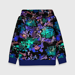 Толстовка-худи детская Floral pattern Summer night Fashion trend 2025, цвет: 3D-синий