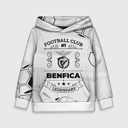 Детская толстовка Benfica Football Club Number 1 Legendary / 3D-Белый – фото 1