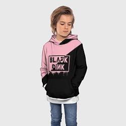 Толстовка-худи детская BLACKPINK BIG LOGO, цвет: 3D-белый — фото 2