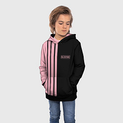 Толстовка-худи детская BLACKPINK HALF BLACK-PINK MINI LOGO, цвет: 3D-черный — фото 2