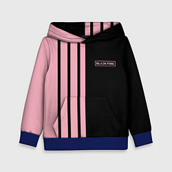 Толстовка-худи детская BLACKPINK HALF BLACK-PINK MINI LOGO, цвет: 3D-синий