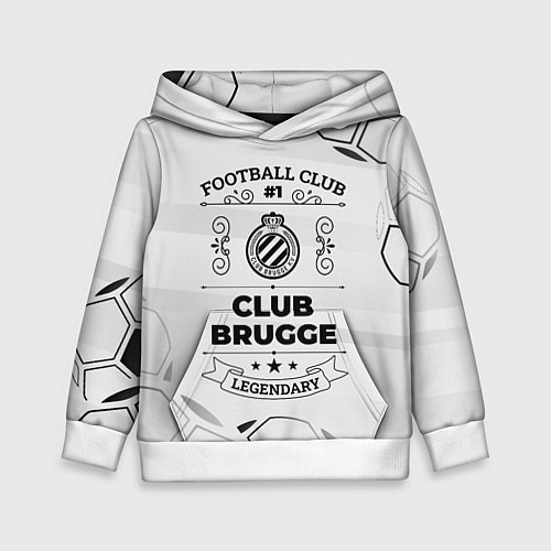 Детская толстовка Club Brugge Football Club Number 1 Legendary / 3D-Белый – фото 1
