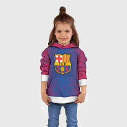 Толстовка-худи детская Barcelona брызги красок, цвет: 3D-белый — фото 2