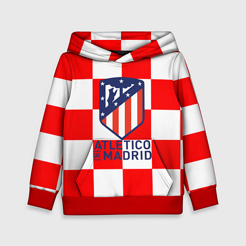 Детская толстовка Atletico madrid кубики / 3D-Красный – фото 1