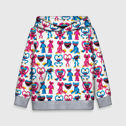 Детская толстовка POPPY PLAYTIME HAGGY WAGGY AND KISSY MISSY PATTERN / 3D-Меланж – фото 1