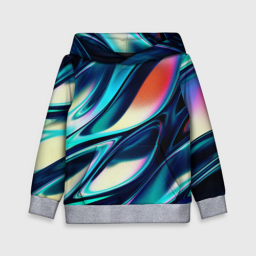 Детская толстовка Abstract Wave / 3D-Меланж – фото 1