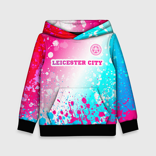Детская толстовка Leicester City Neon Gradient / 3D-Черный – фото 1