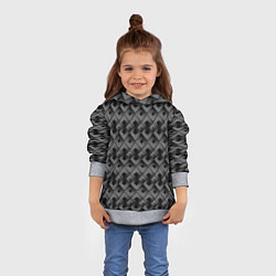 Толстовка-худи детская Современный Art Deko черно-белый, цвет: 3D-меланж — фото 2